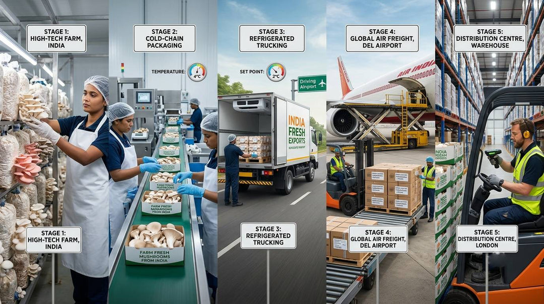 COMPLETE MUSHROOM EXPORT SUPPLY CHAIN: FROM CULTIVATION TO GLOBAL BUYERS