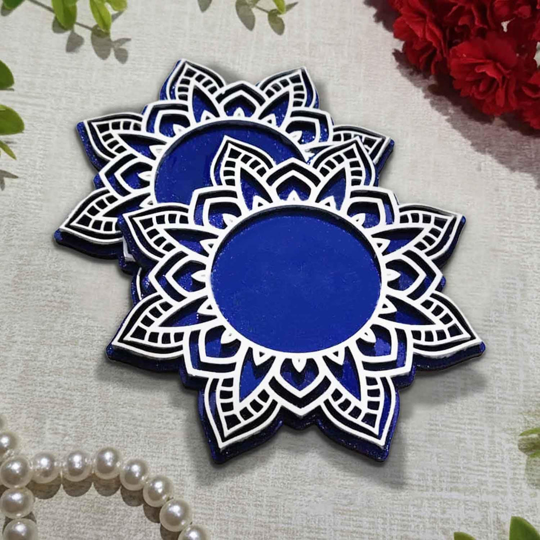 Wooden Floral Tea Light Candle Holders &amp; Diya Stands | Decorative Candle Holders for Diwali, Christmas &amp; Festive Home Decor