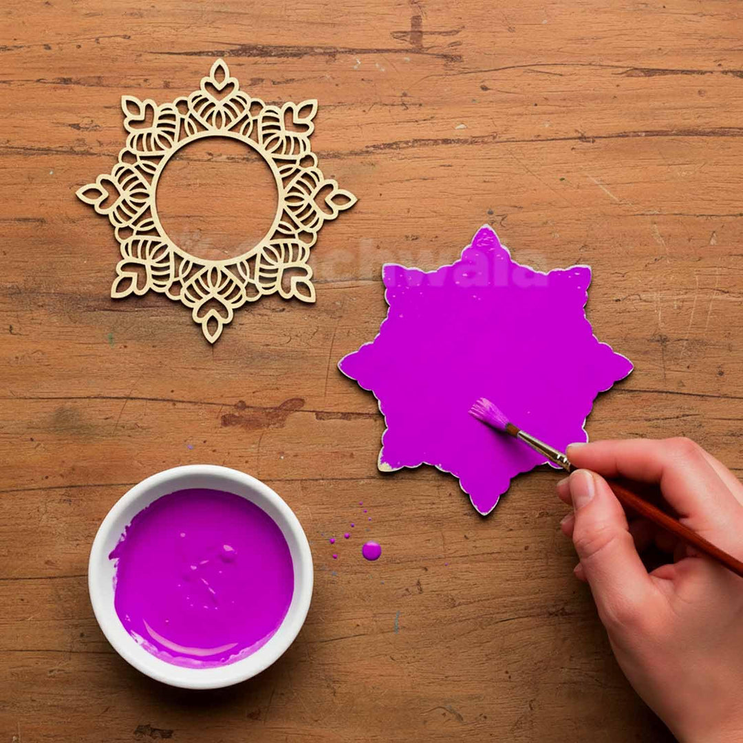 3D Wooden Floral Handicraft Tea Light Candle Holders | Decorative Set for Diwali, Christmas &amp; Festive Home Décor | Handcrafted 3D Tea Light Holders for Living Room &amp; Table Decoration (Style 1)