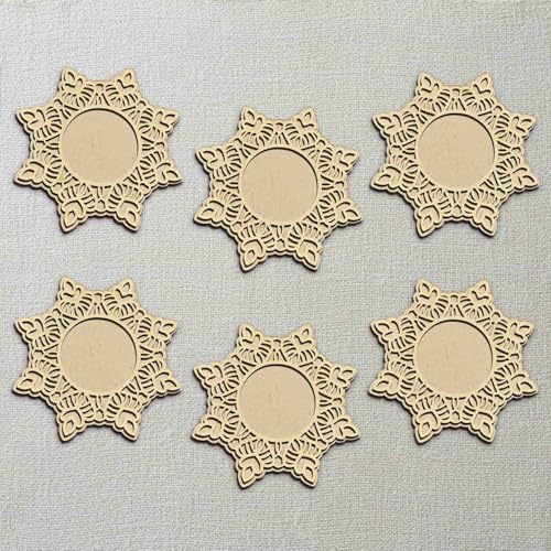 3D Wooden Floral Handicraft Tea Light Candle Holders | Decorative Set for Diwali, Christmas &amp; Festive Home Décor | Handcrafted 3D Tea Light Holders for Living Room &amp; Table Decoration (Style 1)