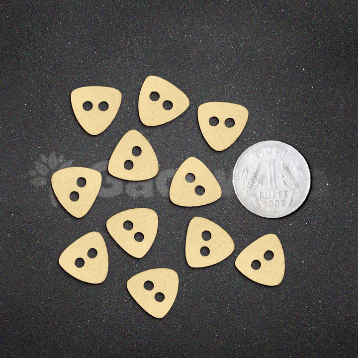 50 Pieces Natural Wooden Buttons for Clothes | Eco-Friendly Sewing Buttons for Shirts, Kurtas, Kurtis, Crafts &amp; DIY Projects (SmartTriangle-2-Hole-Btn-50)