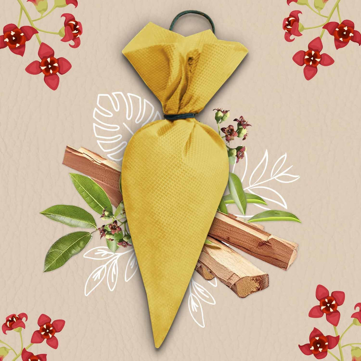 Camphor Room Freshener (Sandalwood) Cones (Pack of 1/2/4) for Car & Home | Long Lasting Air Freshener | Camphor Car Perfume | Diffuser for Bathroom, Toilet, Room | Automatic Air Freshener Dispenser Compatible