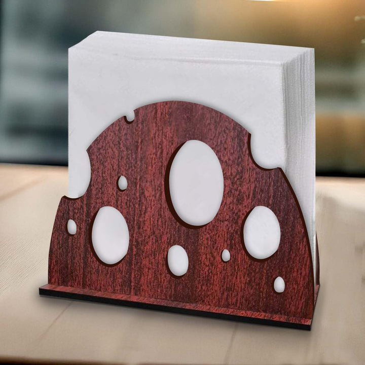 Compact Wooden Tissue Paper Holder – Minimalist Napkin Organizer for Dining Table, Kitchen Counter &amp; Office Desk | Elegant Open Slot with Smooth Finish (Approx Size: 5.5X 4 x 2.3 Inch)