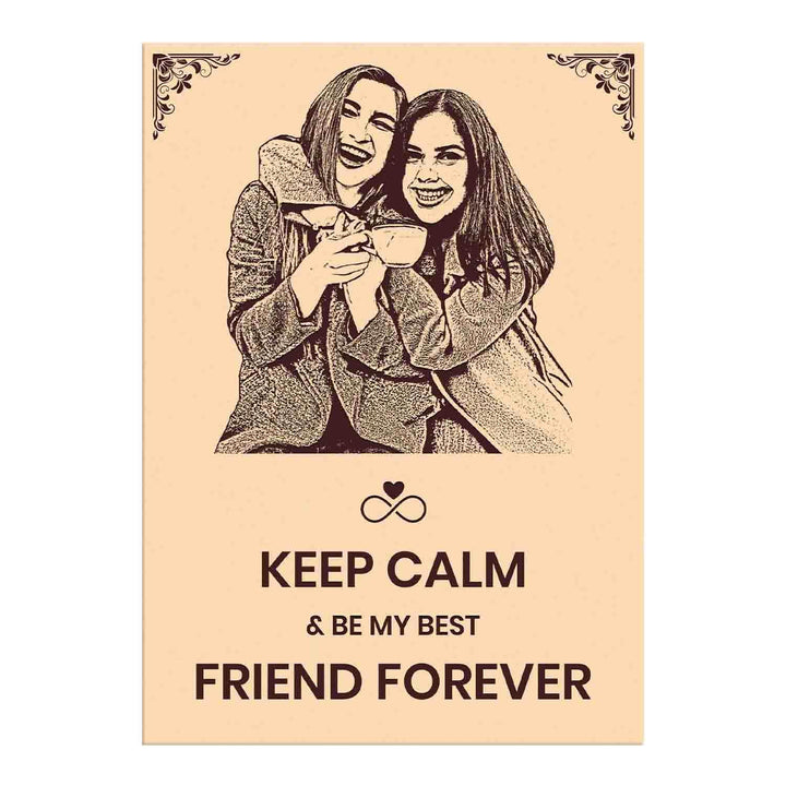 Customized Wooden Engraved Photo Frame | Personalized Memory Frame with Name &amp; Message Engraving | Thoughtful Gift for Best Friend, Birthday &amp; Special Occasions
