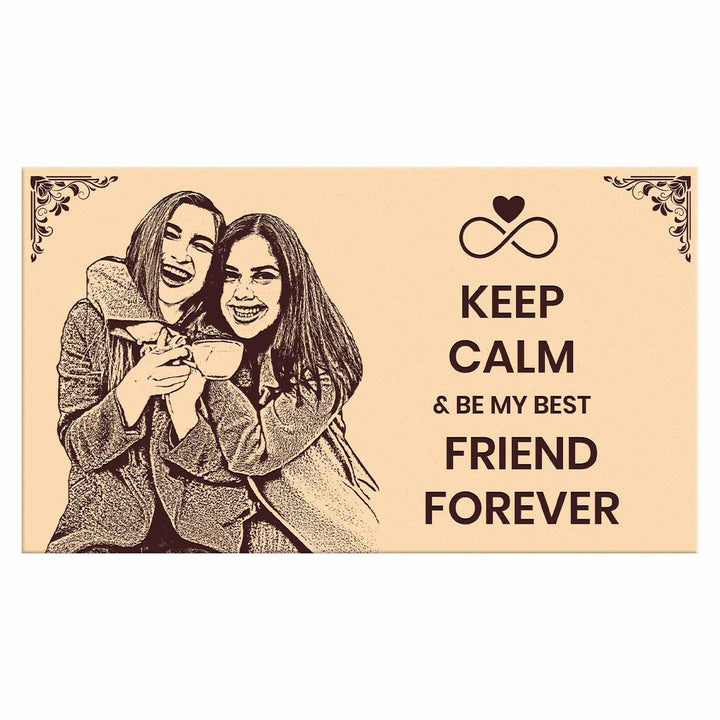Customized Wooden Engraved Photo Frame | Personalized Memory Frame with Name &amp; Message Engraving | Thoughtful Gift for Best Friend, Birthday &amp; Special Occasions