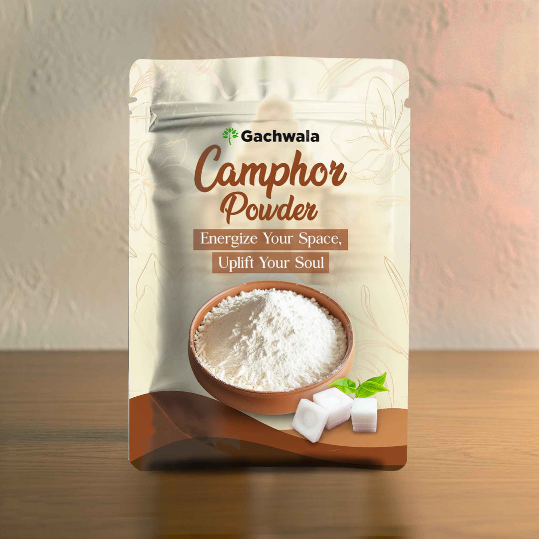 Organic Camphor Powder for Pooja, Havan, Meditation 100g / 500g Pack – Pure Desi Kapoor – 100% Natural, Chemical-Free Room Freshener &amp; Mosquito Repellent