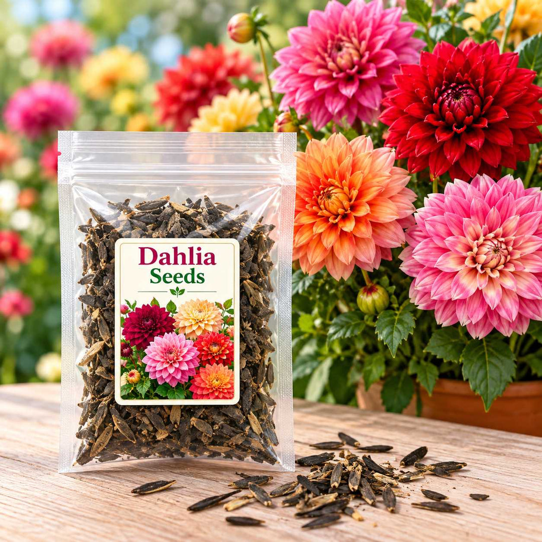 Dahlia Seeds – 50 Seeds for Growing Colourful Dahlia Flowers at Home, Pots, Balcony &amp; Garden