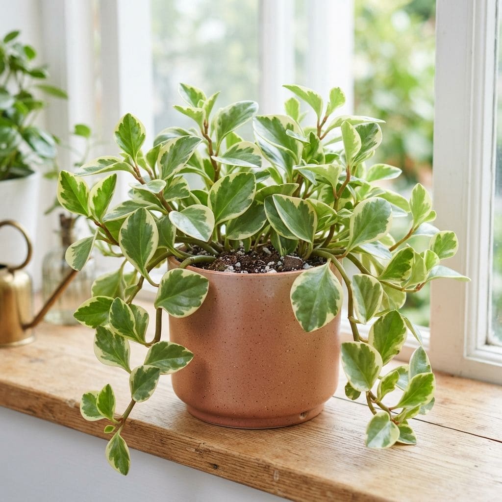 Peperomia Scandens (Variegata) Live Plant | Cupid Peperomia | Succulent Plant | Houseplant | Native Plant | 1 Healthy Live Plant with Pot