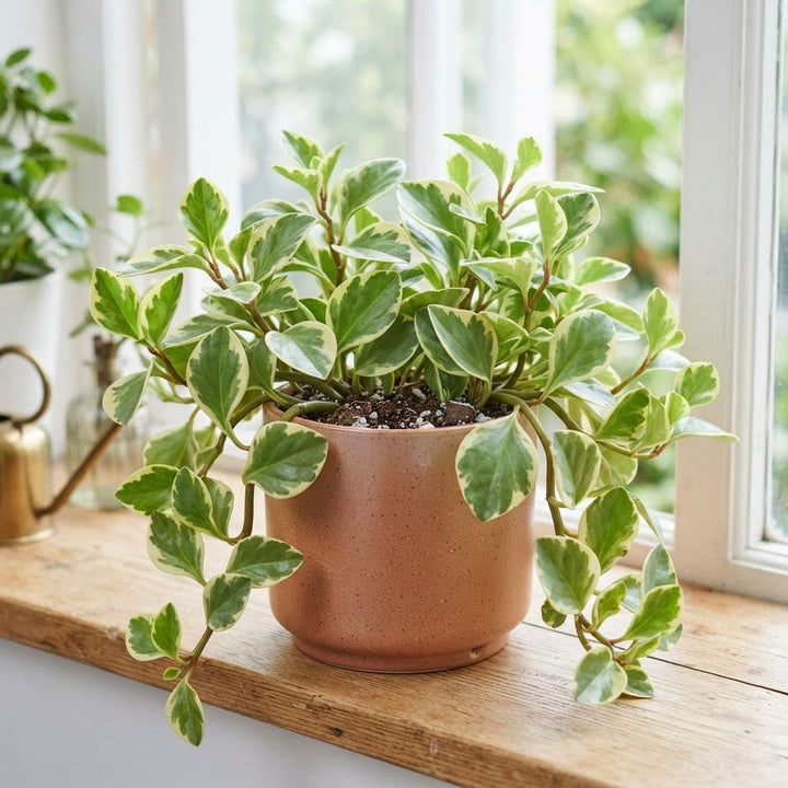 Peperomia Scandens (Variegata) Live Plant | Cupid Peperomia | Succulent Plant | Houseplant | Native Plant | 1 Healthy Live Plant with Pot