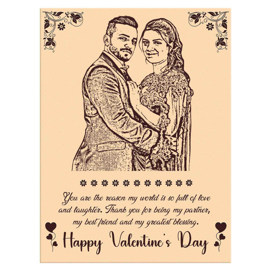 Custom Engraved Wooden Photo Frame – Personalized Gift for Valentine’s Day, Birthdays &amp;amp; Special Occasions – Unique Customized Wooden Photo Frame Online