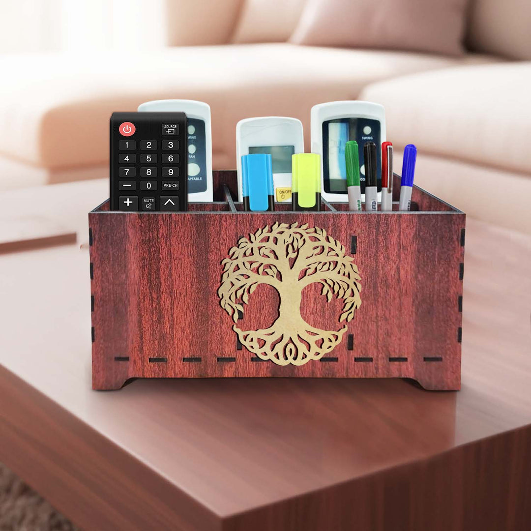 6 Section Multi-Purpose Stand for TV &amp; AC Remotes, Stationery, and Desk Accessories | Stylish Organiser for Living Room, Sofa, Bedside &amp; Office Use