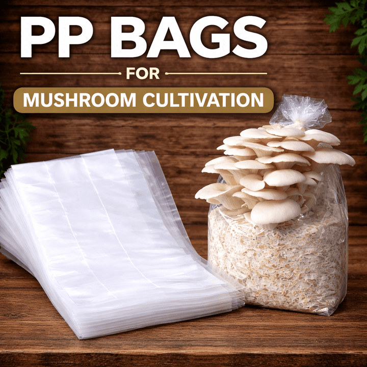 PP Bags for Mushroom Growing (12 X 18 Inches) | Ideal for Oyster or Milky Mushroom Cultivation