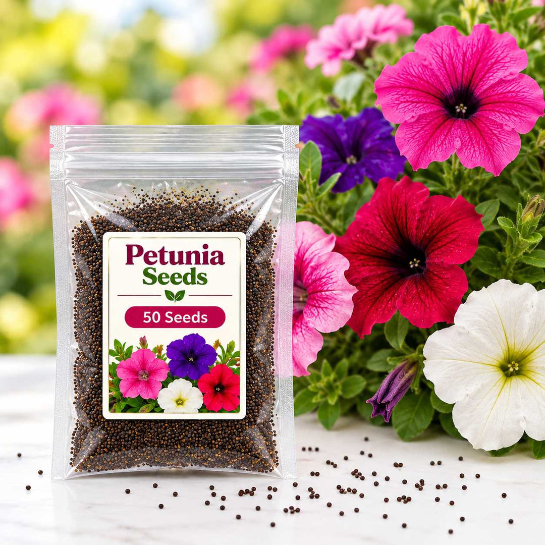Petunia Seeds – 50 Seeds for Growing Colourful Petunia Flowers at Home, Pots, Balcony &amp; Garden