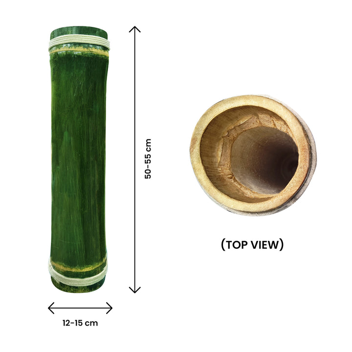 Gachwala Bamboo Vase, Hand Crafted Bamboo Vase for Home Decor &amp; Gardening, Vase for Plantation and Decoration, Shinny Wooden Finish Home Aesthetic (Approx 20 Inches Height)-B-16