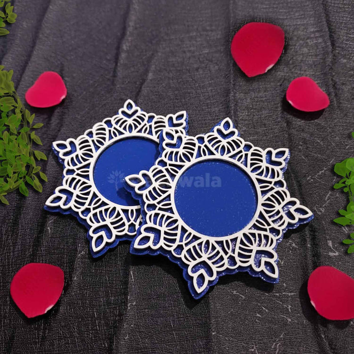 Wooden Floral Tea Light Candle Holders &amp; Diya Stands | Decorative Candle Holders for Diwali, Christmas &amp; Festive Home Decor