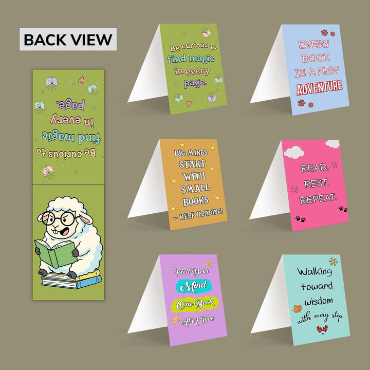 Cute Animal Bookmarks Set of 6 | Adorable Page Markers with Lovely Quotes | Creative Animal Bookmark for Books &amp; Novels | Perfect Gift for Book Lovers, Readers &amp; Kids