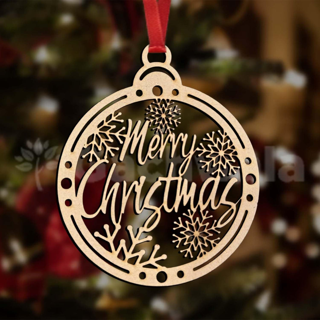 Set of 15 Raw Wooden Christmas Décor Pieces (Without Base) | Snowflake, Gingerbread, Bell, Candy Cane &amp; Christmas Charm Ornaments | Handcrafted Hanging &amp; Tree Decoration for Home &amp; Church