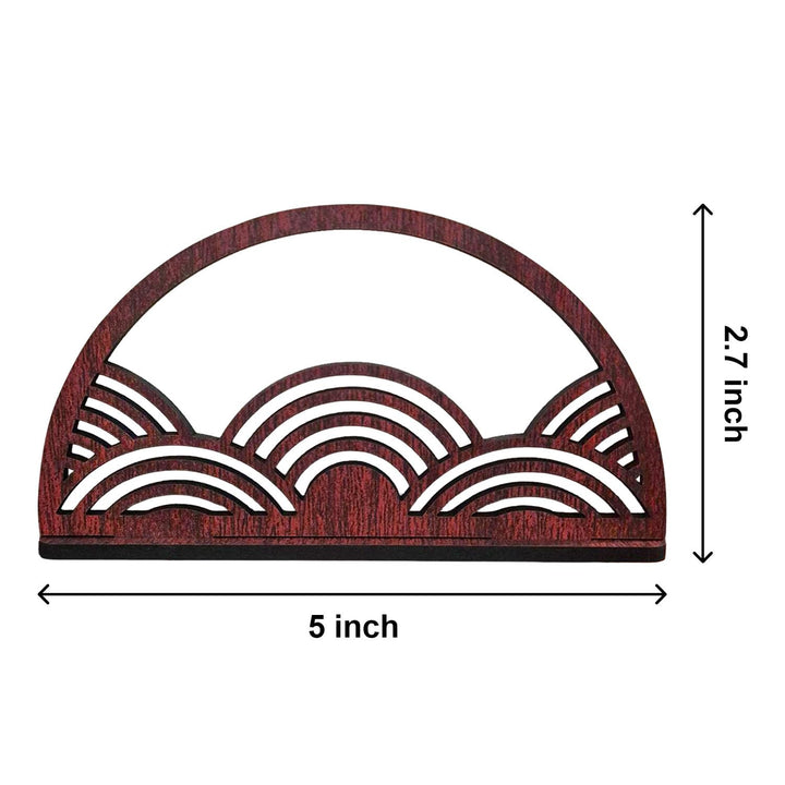 Wooden Napkin Holder – Compact Tissue Holder for Dining Table, Kitchen &amp; Office | Natural Wood Tissue Stand Organizer (2.7 x 5 x 2.3 Inch Approx)