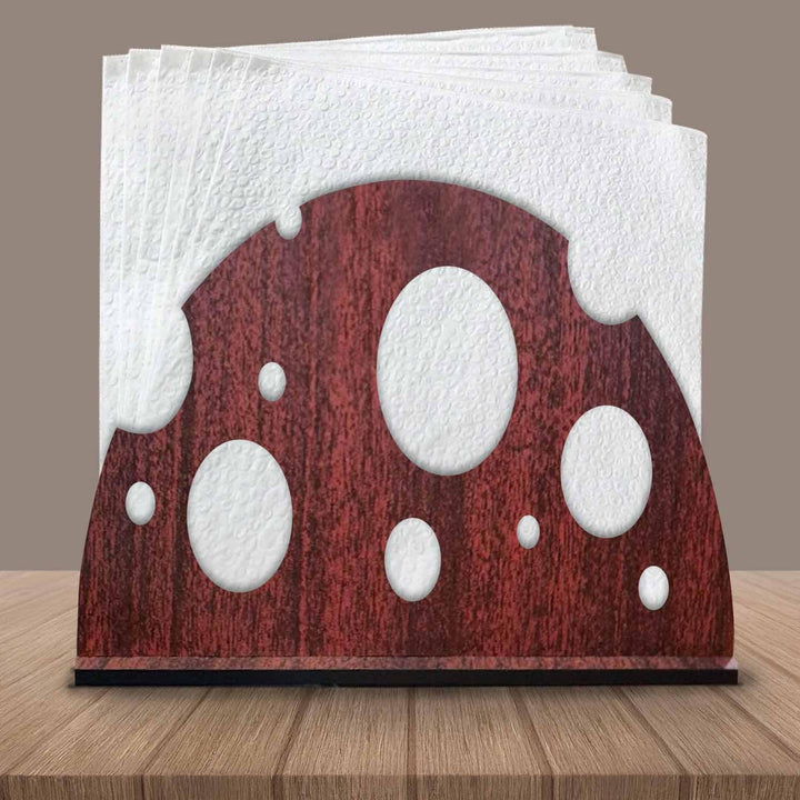 Compact Wooden Tissue Paper Holder – Minimalist Napkin Organizer for Dining Table, Kitchen Counter &amp; Office Desk | Elegant Open Slot with Smooth Finish (Approx Size: 5.5X 4 x 2.3 Inch)