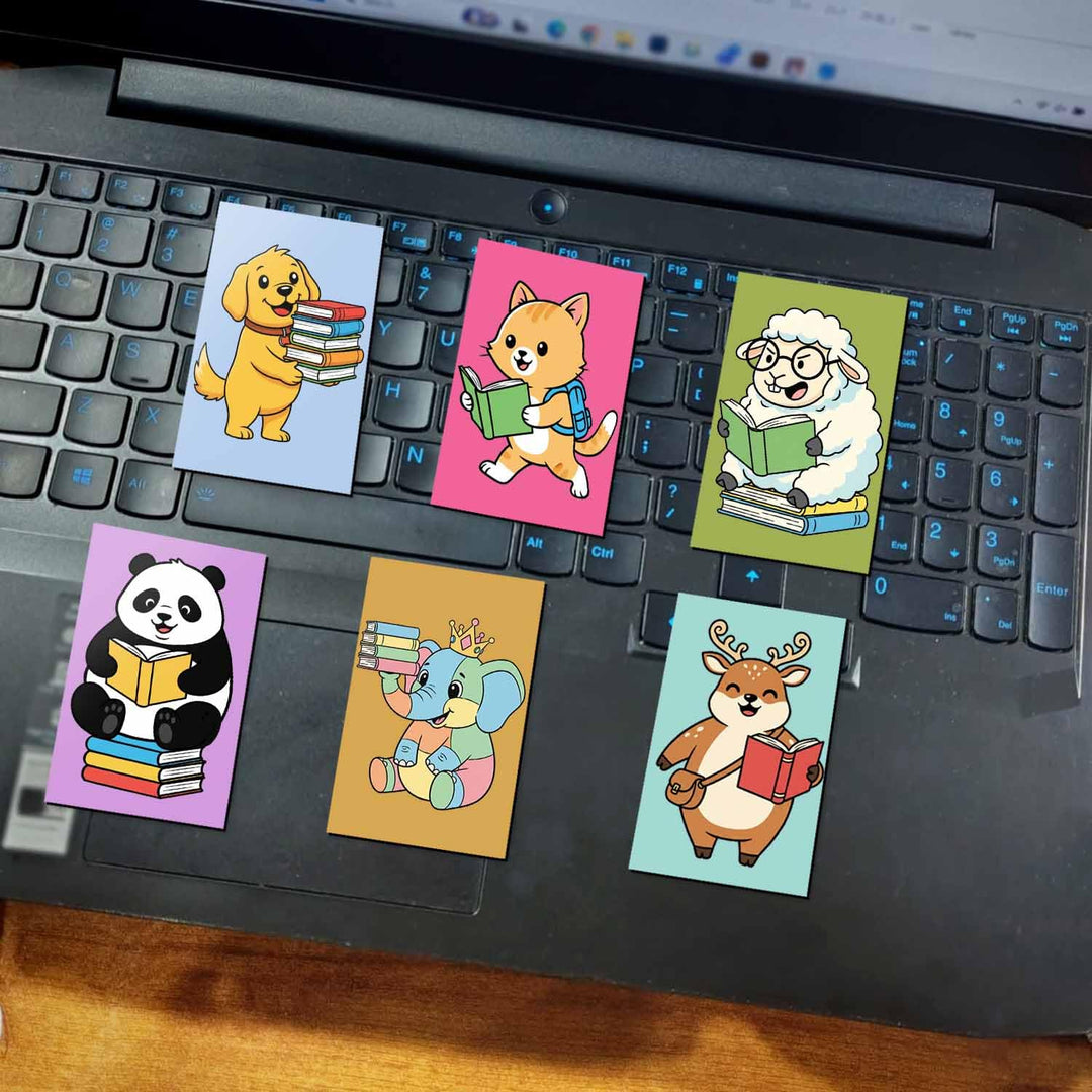 Cute Animal Bookmarks Set of 6 | Adorable Page Markers with Lovely Quotes | Creative Animal Bookmark for Books &amp; Novels | Perfect Gift for Book Lovers, Readers &amp; Kids