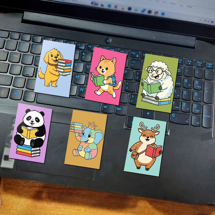 Cute Animal Bookmarks Set of 6 | Adorable Page Markers with Lovely Quotes | Creative Animal Bookmark for Books &amp; Novels | Perfect Gift for Book Lovers, Readers &amp; Kids