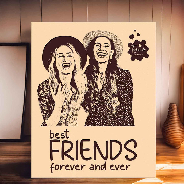 Personalized Engraved Wooden Photo Frame | Customized Photo Frame Gift for Best Friend | Unique Wooden Frame Keepsake