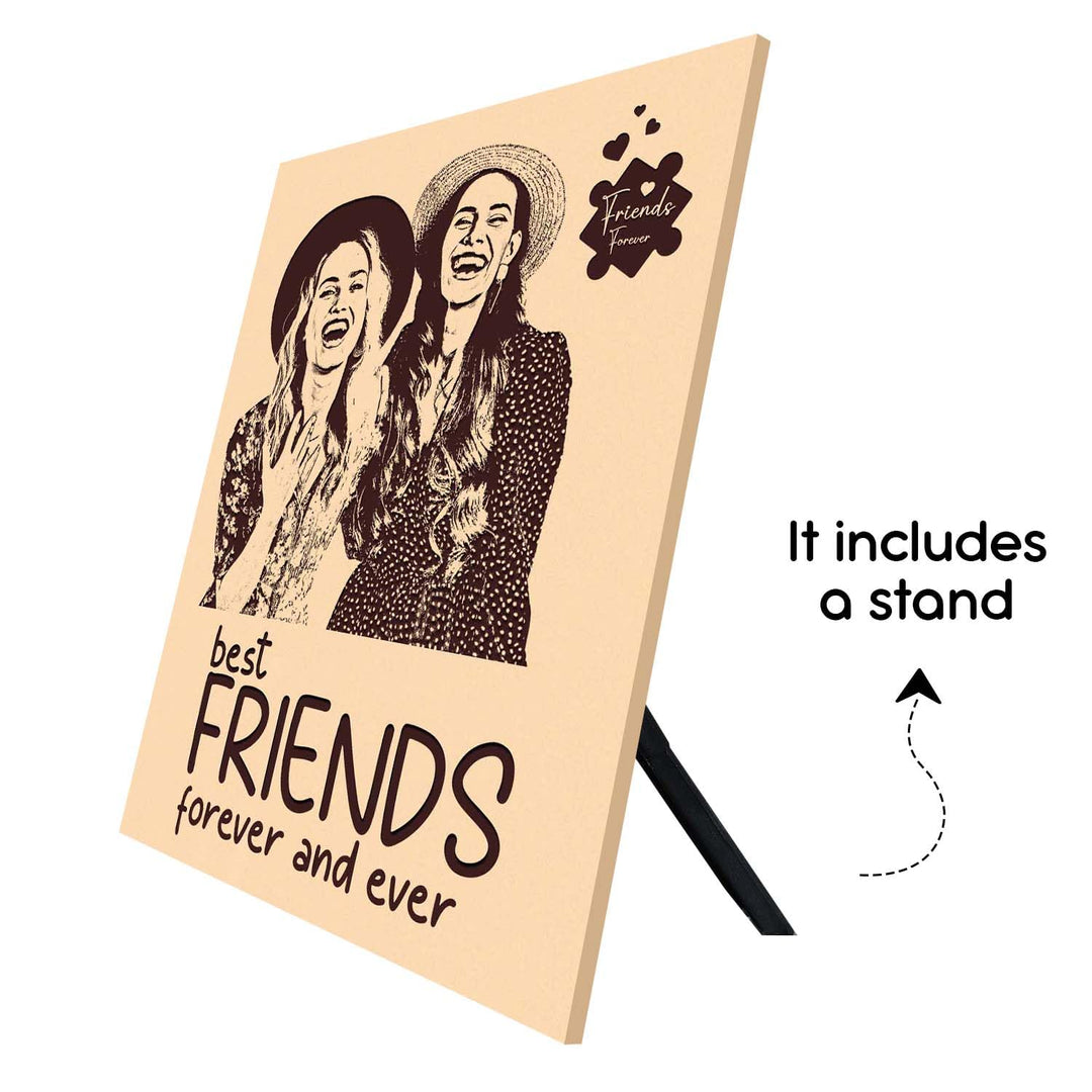 Personalized Engraved Wooden Photo Frame | Customized Photo Frame Gift for Best Friend | Unique Wooden Frame Keepsake