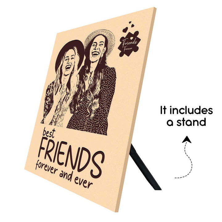 Personalized Engraved Wooden Photo Frame | Customized Photo Frame Gift for Best Friend | Unique Wooden Frame Keepsake