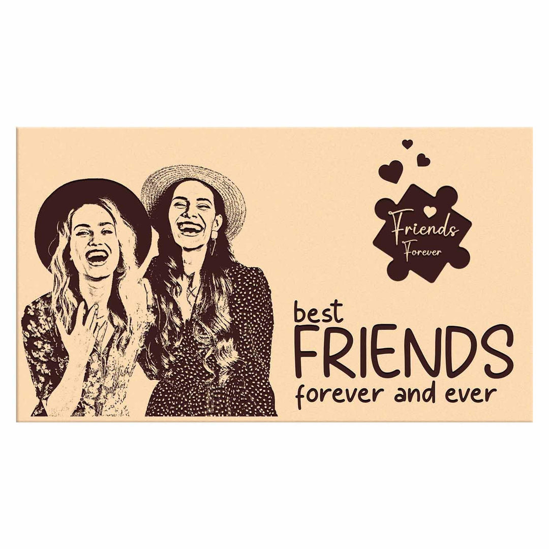 Personalized Engraved Wooden Photo Frame | Customized Photo Frame Gift for Best Friend | Unique Wooden Frame Keepsake