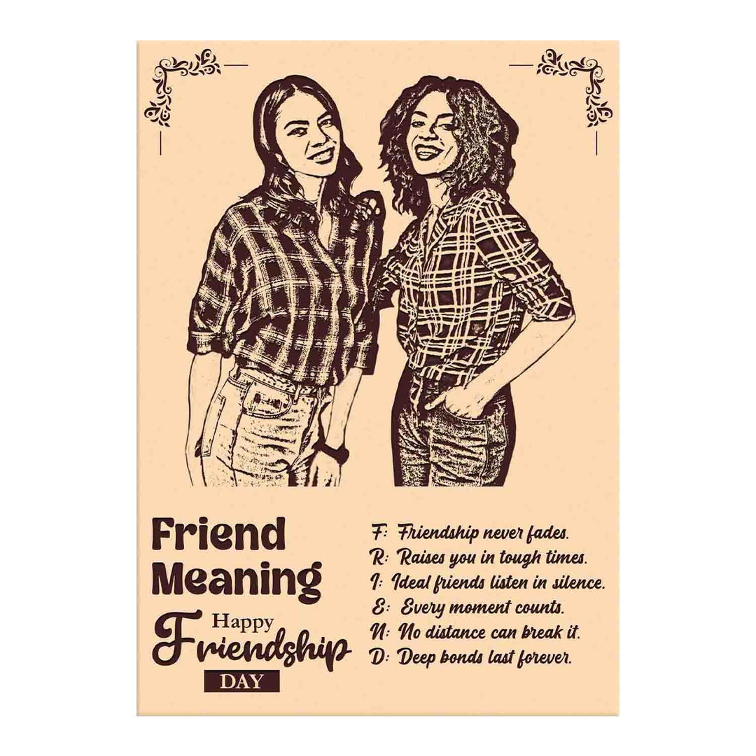Personalized Wooden Engraved Photo Frame | Customized Photo Frame Gift for Best Friend | Unique Wooden Frame for Memorable Moments