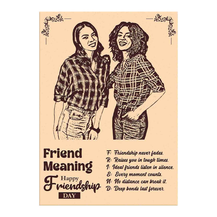Personalized Wooden Engraved Photo Frame | Customized Photo Frame Gift for Best Friend | Unique Wooden Frame for Memorable Moments