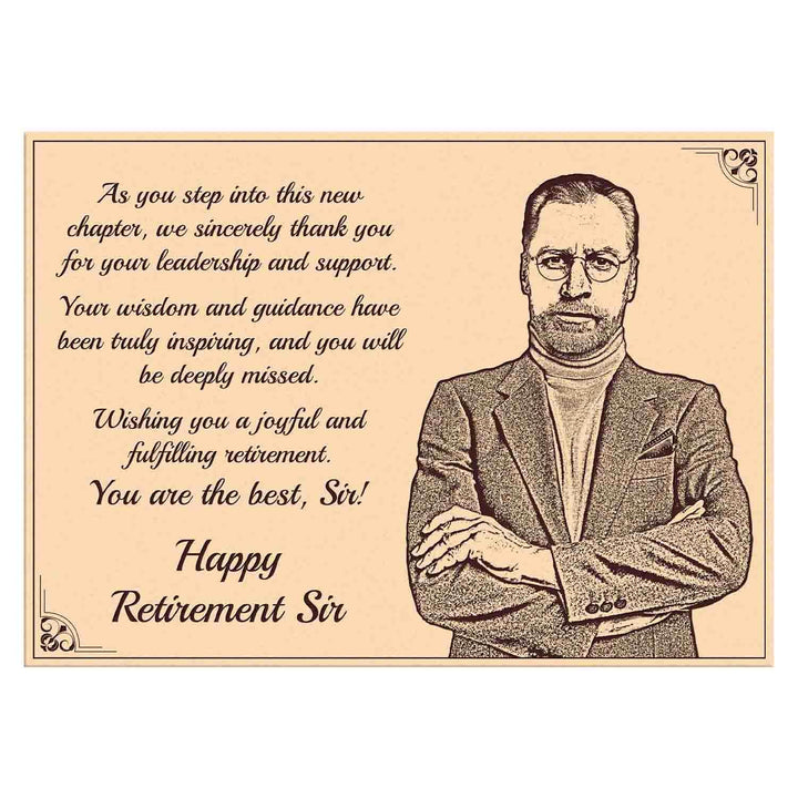 Customized Wooden Photo Frame – Engraved Retirement Gift for Father, Mother, Boss, or Teacher – Personalized Keepsake for Farewell, Appreciation, and Memory Display