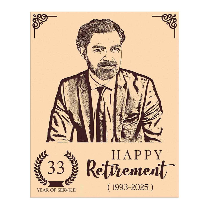 Personalized Wooden Photo Frame | Custom Engraved Memory Frame | Retirement Keepsake Gift for Boss, Teacher | Farewell Present
