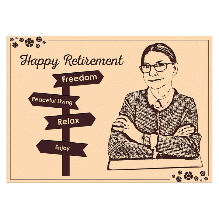Personalized Wooden Photo Frame | Custom Engraved Memory Frame | Retirement Keepsake Gift for Mother, Boss, Teacher | Farewell Present | Unique Wooden Picture Frame