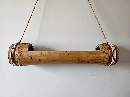 Gachwala Natural Bamboo Planter/Wooden Container - Garden Decoration Planters/Pot for Balcony - Plants Decorative Accessories (Medium Bamboo Planter (Length 35 to 42 cm) - B3)