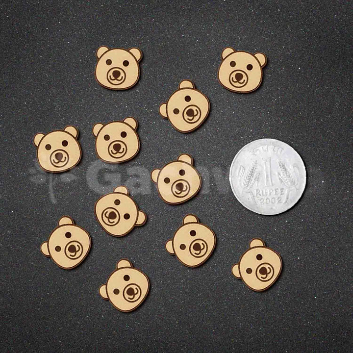 50 Pieces Wooden Cow Shape Buttons for Clothes | Natural Cow Design Sewing Buttons | Ideal for Kurtas, Kids Wear, Craft, Embroidery &amp; DIY Projects (Design_7)
