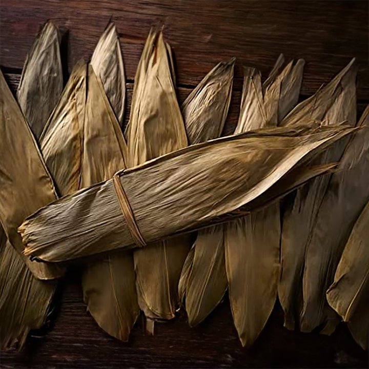 Dried Bamboo Leaves -100+ Pack, Compostable Natural Fiber, Bamboo Leaf Mulch