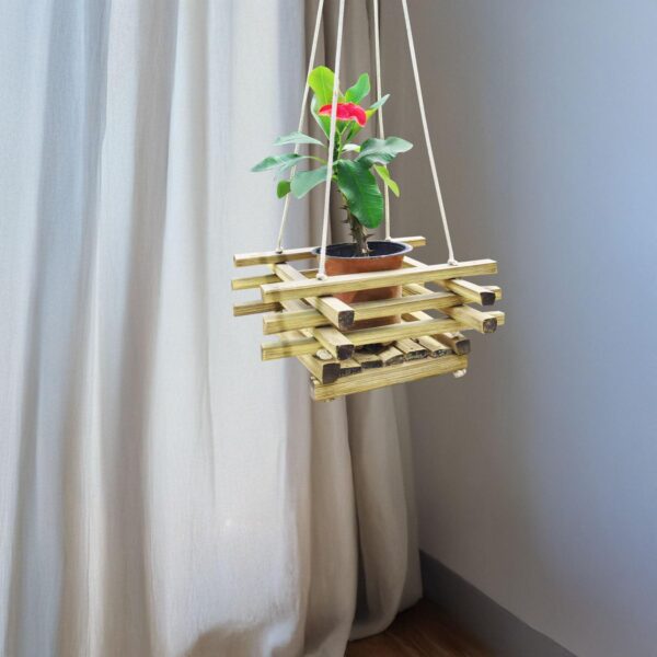 Bamboo Hanging Garden Planter (B20) – Handwoven Plant Basket for Indoor &amp; Outdoor Use | Eco-Friendly Wall Planter for Home, Balcony &amp; Garden Decor