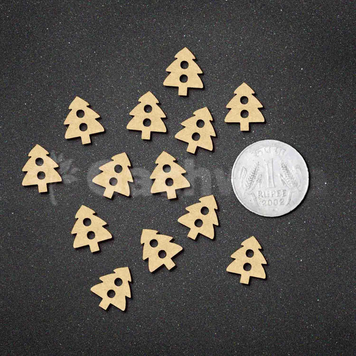 50 Pieces Natural Wooden Buttons for Clothes | Eco-Friendly Sewing Buttons for Shirts, Kurtas, Kurtis, Crafts &amp; DIY Projects (Tree-2-Hole-Btn-50)