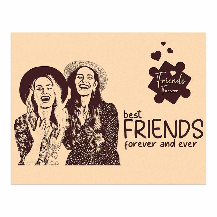 Personalized Engraved Wooden Photo Frame | Customized Photo Frame Gift for Best Friend | Unique Wooden Frame Keepsake