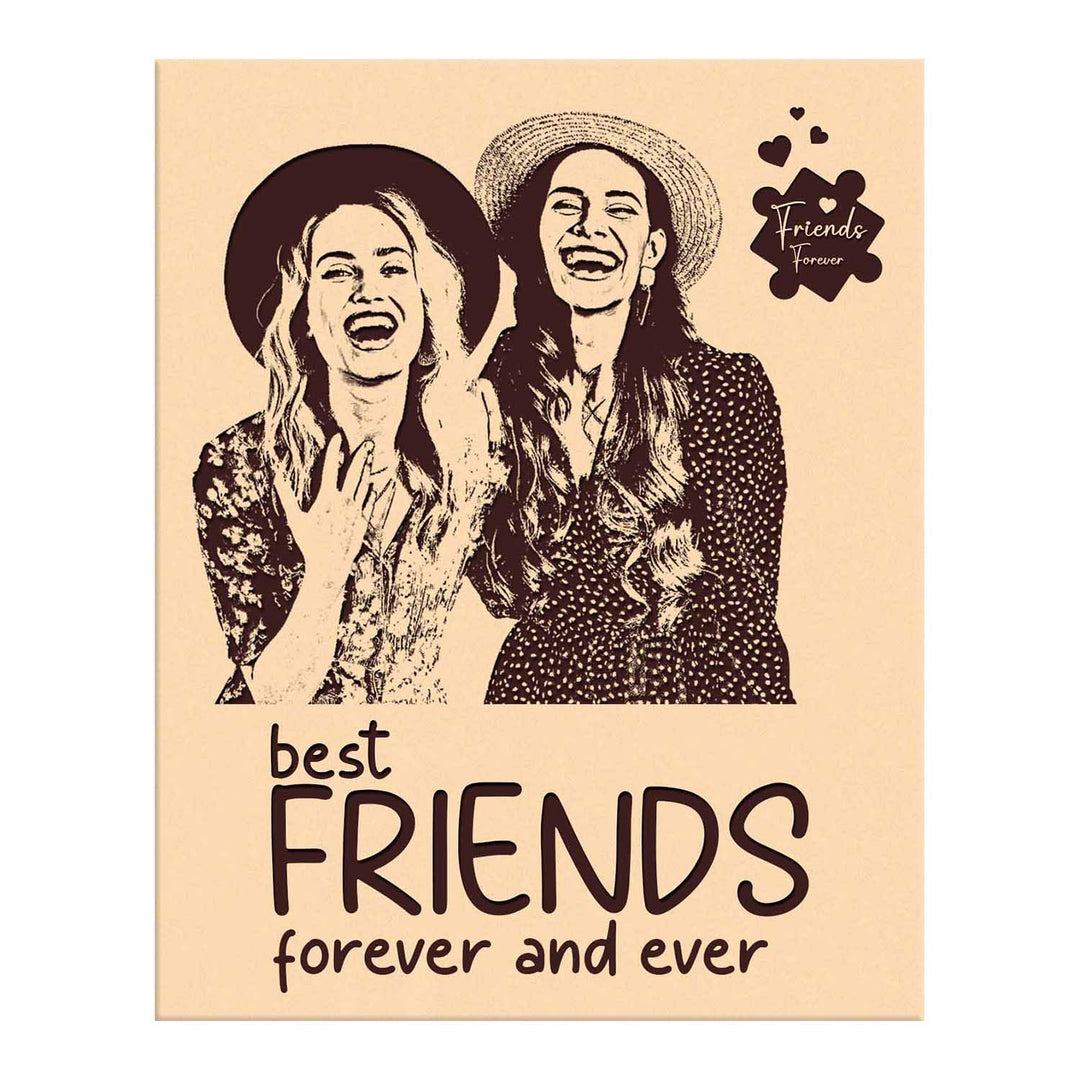Personalized Engraved Wooden Photo Frame | Customized Photo Frame Gift for Best Friend | Unique Wooden Frame Keepsake