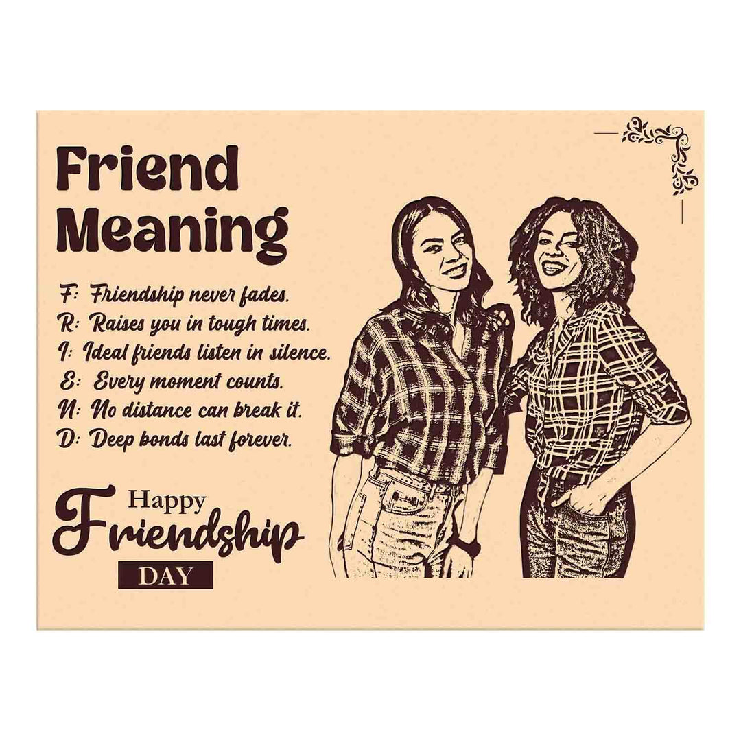 Personalized Wooden Engraved Photo Frame | Customized Photo Frame Gift for Best Friend | Unique Wooden Frame for Memorable Moments