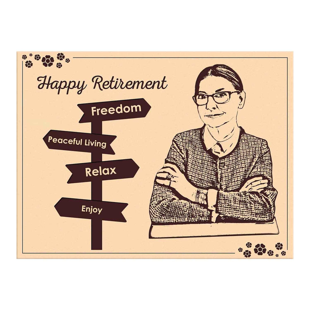 Personalized Wooden Photo Frame | Custom Engraved Memory Frame | Retirement Keepsake Gift for Mother, Boss, Teacher | Farewell Present | Unique Wooden Picture Frame