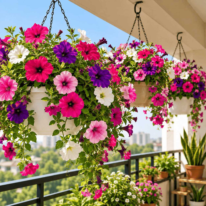 Petunia Seeds – 50 Seeds for Growing Colourful Petunia Flowers at Home, Pots, Balcony &amp; Garden