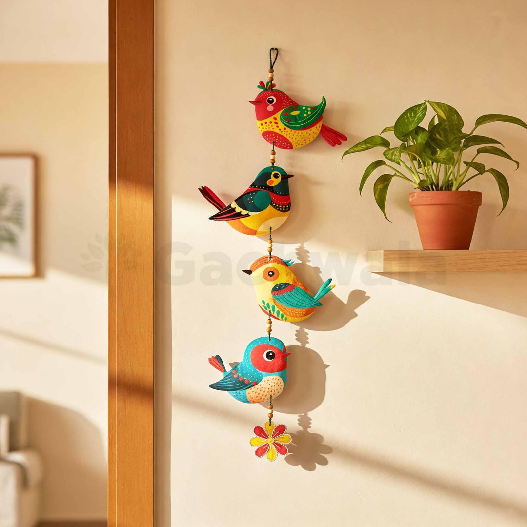Handcrafted Colorful Bird Wall Hanging for Living Room &amp; Entrance | Wooden Hanging Decoration for Home, Balcony &amp; Diwali Décor | Decorative Wall Decor Gift Item (Design 1 Green)