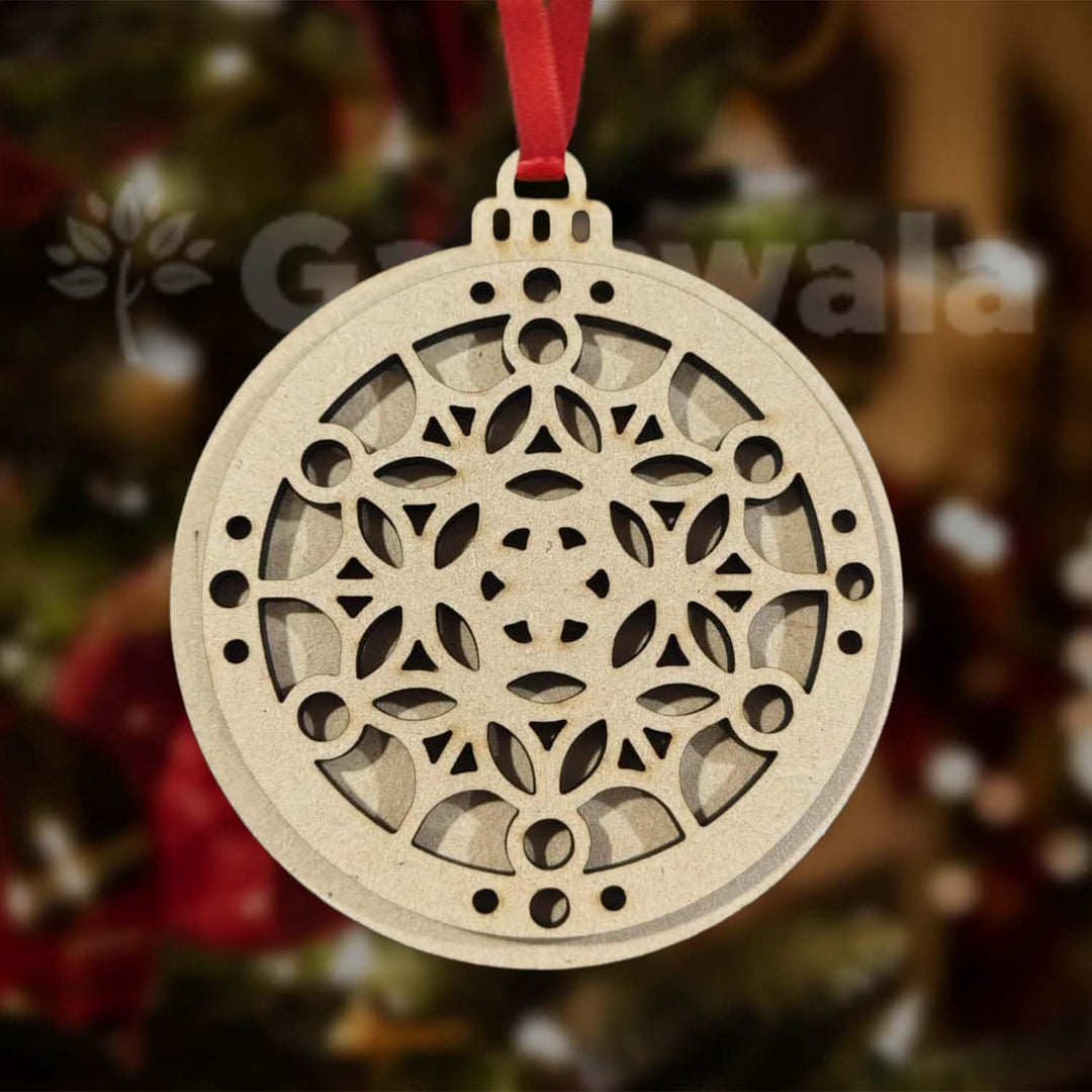Set of 15 Handicraft Wooden Christmas Craft Kit | DIY Winter Decoration Pieces | Festive Hanging &amp; Tree Ornament Set | Handcrafted Christmas Festival Design for Home &amp; Church Décor