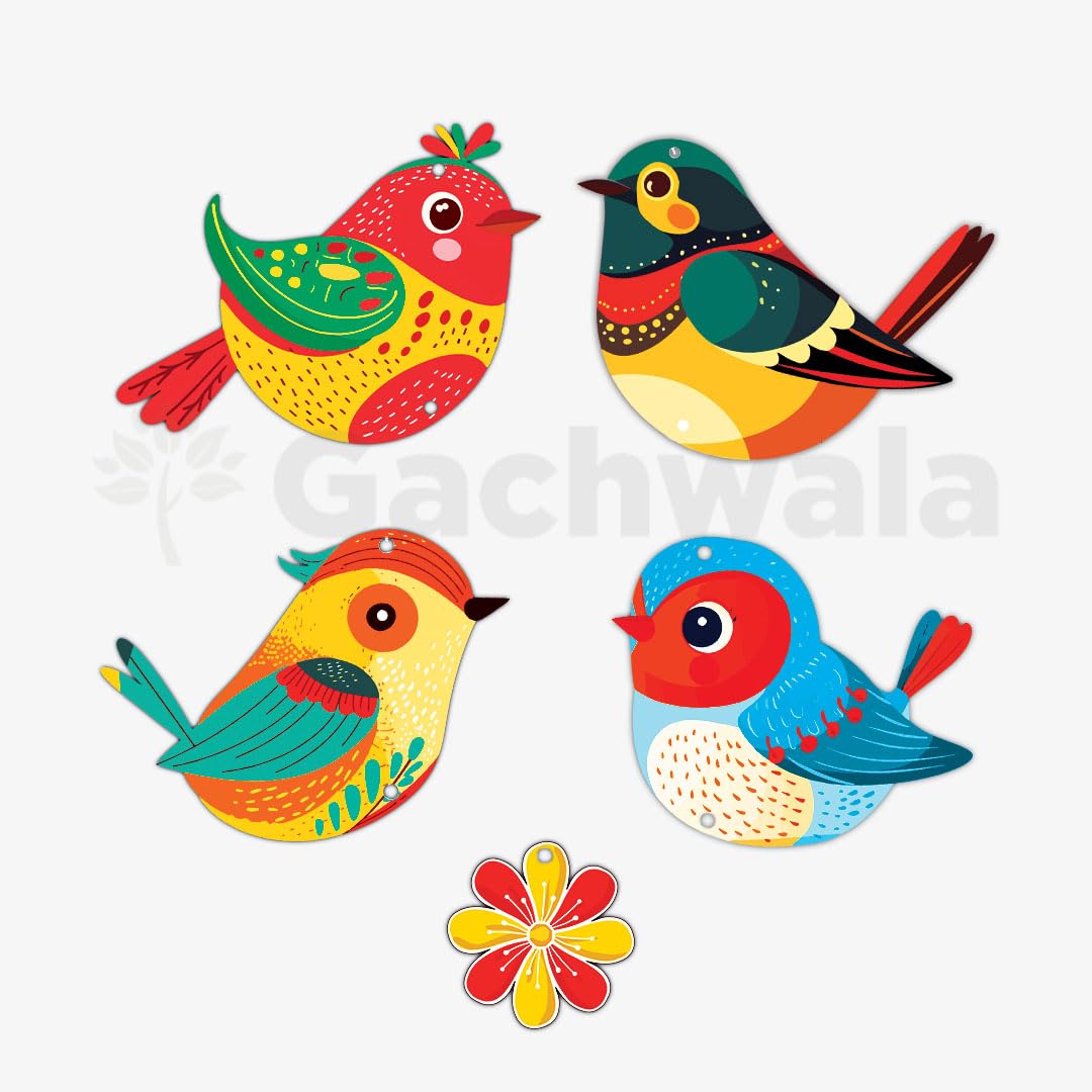 Handcrafted Colorful Bird Wall Hanging for Living Room &amp; Entrance | Wooden Hanging Decoration for Home, Balcony &amp; Diwali Décor | Decorative Wall Decor Gift Item (Design 1 Green)