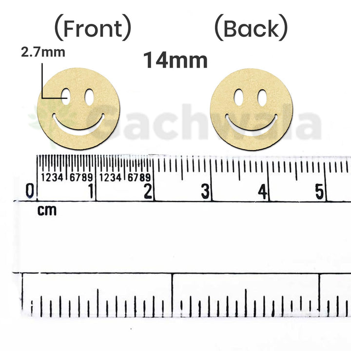 50 Pieces Wooden Buttons for Clothes | Natural Round Wooden Shirt Buttons for Men &amp; Women | Ideal for Kurtas, Kurtis, Sewing, Crafts &amp; Embroidery (Smiley 1)