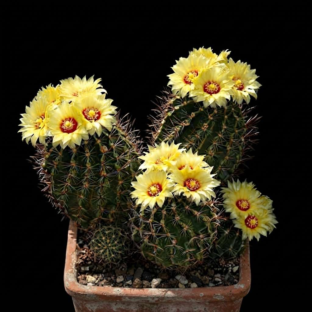 Hedgehog Cactus (Thelocactus setispinus) | Cactus Plant Live | Cacti Plant | Summer Plant | Yellow Cactus Plant
