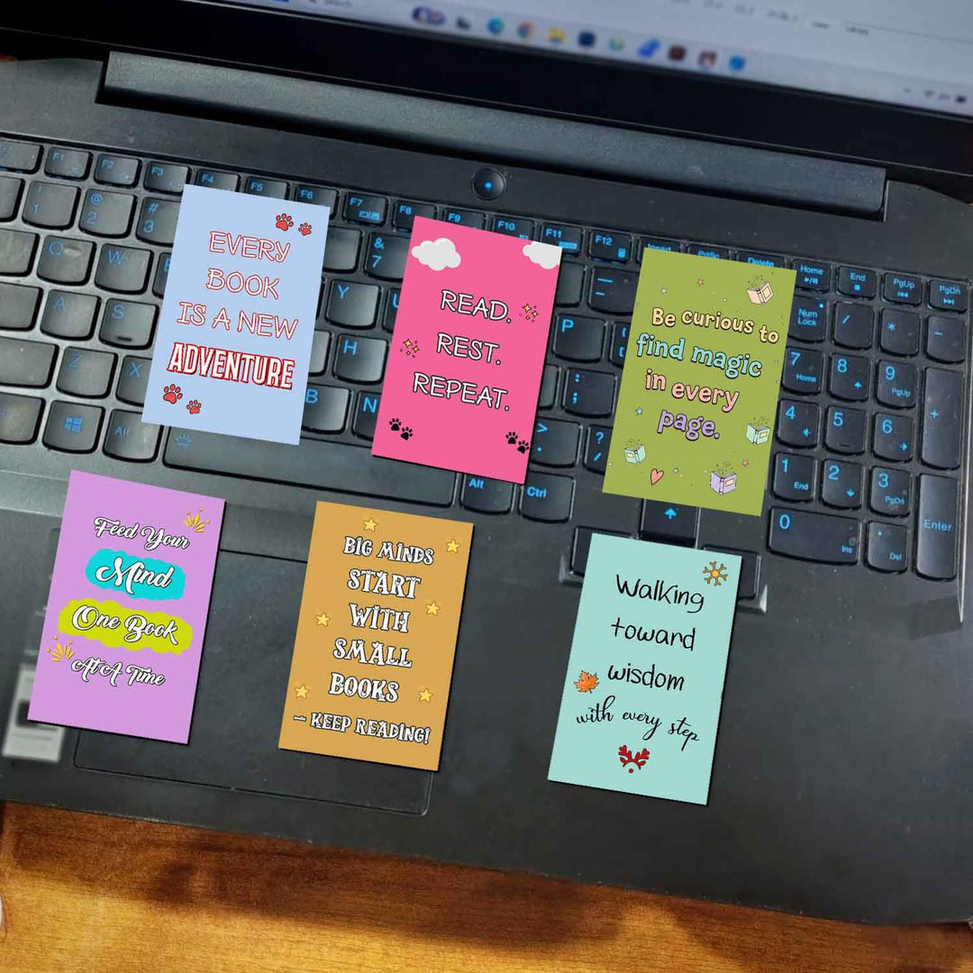 Cute Animal Bookmarks Set of 6 | Adorable Page Markers with Lovely Quotes | Creative Animal Bookmark for Books &amp; Novels | Perfect Gift for Book Lovers, Readers &amp; Kids